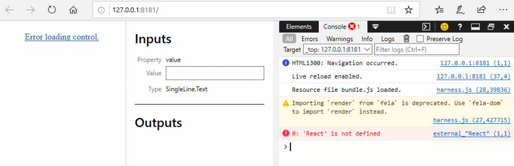 React error